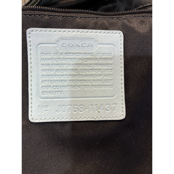 Coach 11437 Bleecker Bucket Bag Beige Canvas & White Leather Trim Purse - Picture 9 of 12